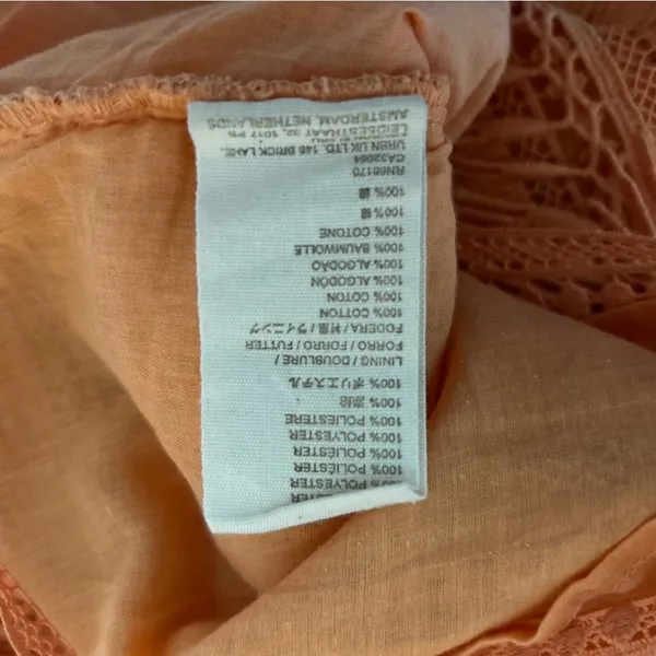 Anthropologie Let Me Be Fringed Tube Mini Dress in Orange Size Medium - Image 9