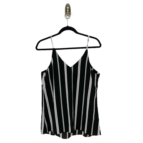 Japna Black And White Stripes Tank Top Size L - Image 2
