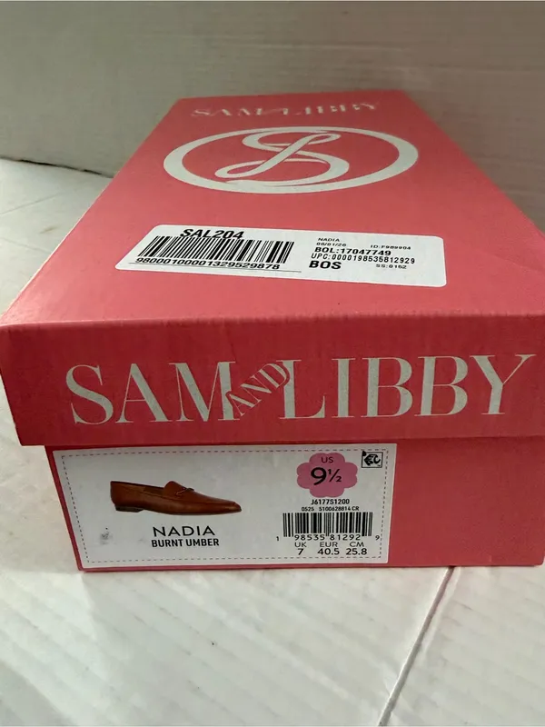 Sam & Libby Nadia loafer flats shoes burnt umber brown size 9.5 Broken hardware - Image 7