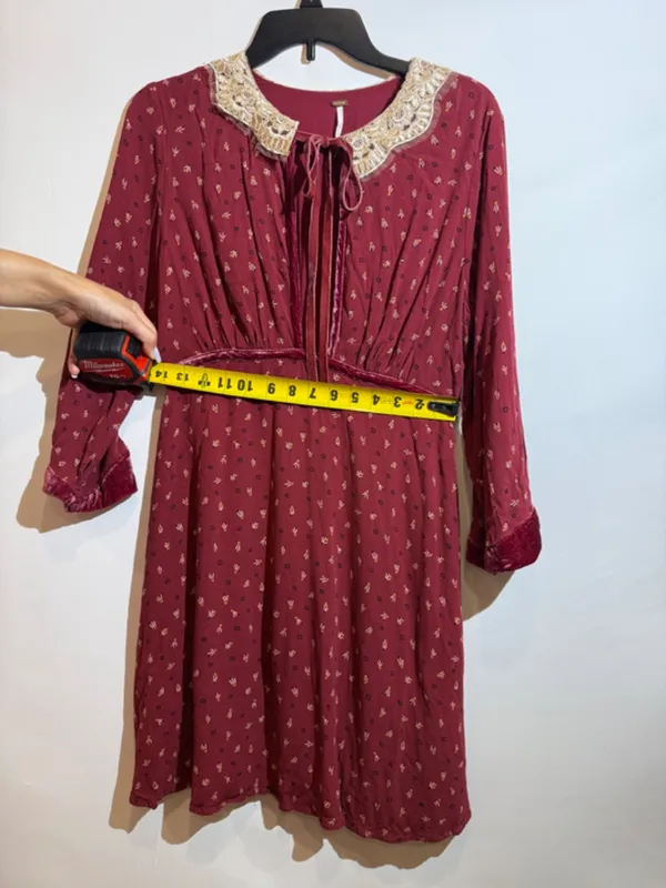 Free People Delfina Black Lace Peter Pan Collar Cutout Mini Dress Size M - Image 11