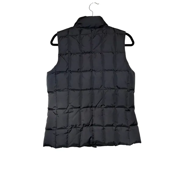 Gap Black Down Puffer Vest Medium Quilted Full Zip Red Lining RN54023 - Image 4
