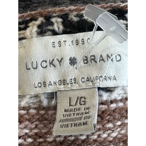 Lucky Brand Women's Southwest Aztec Cardigan Sweater Size Large Oversized boho - Image 7
