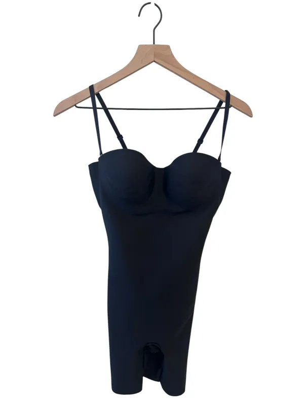 Skims Body CS Underwire Mid Thigh Bodysuit Medium Onyx New with tags - Image 3
