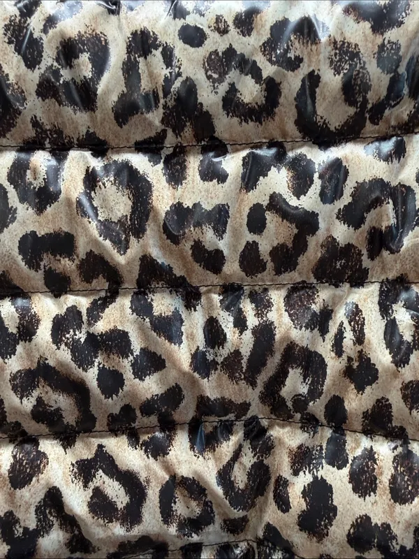 Lands' End NWT Leopard Print Down Filed Lightweight Packable Puffer Jacket - Image 6