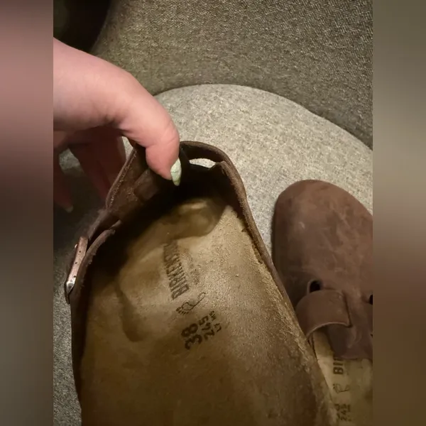 Birkenstock Dark Brown Boston Oiled Leather Clogs - size 38 - Image 7