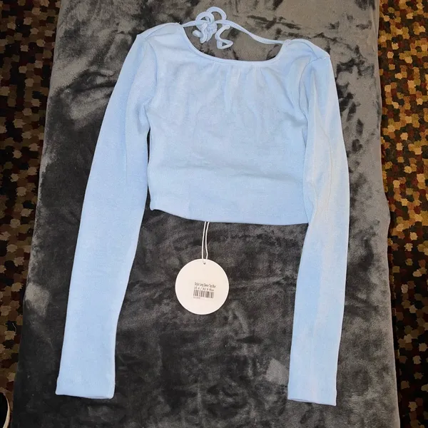 Princess Polly Skylar Long Sleeve Top in Blue Size 4 New with tag - Image 11