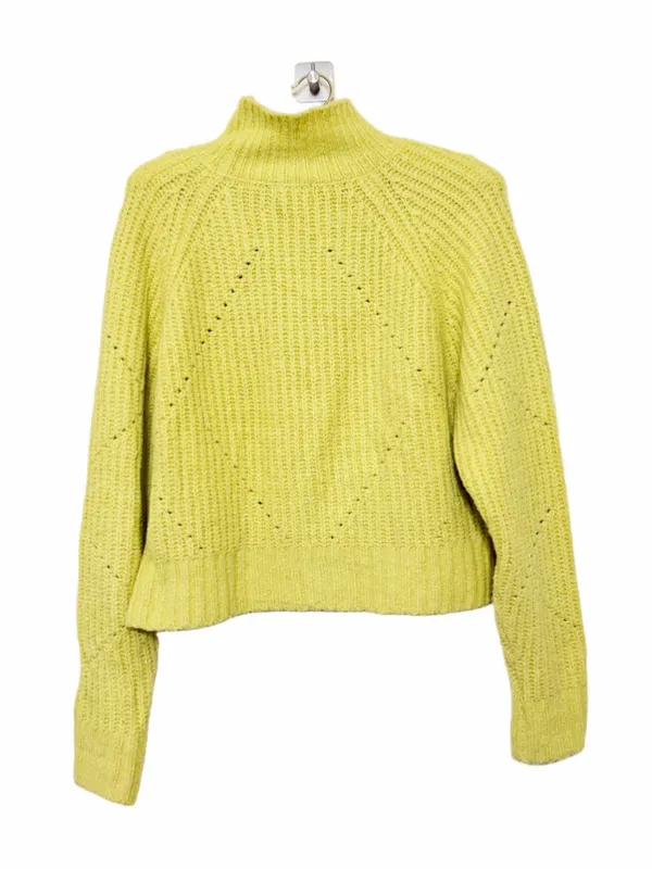 LINE the Label Women’s LongSleeve Ribbed Pointelle Mock Neck Cropped Sweater XS - Image 2