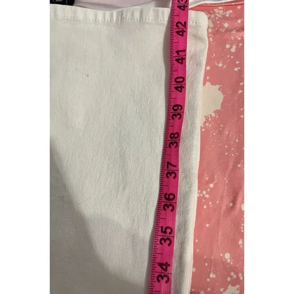 Sinsay Denim High Rise White Flared Leg Stretch Pockets Sz 24 Waist 32 Inseam - Image 11