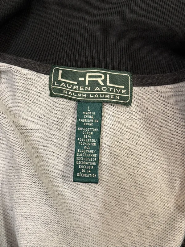 Lauren Ralph Lauren Dark Gray Full-Zip womens Sweater Jacket large activewear - Image 5