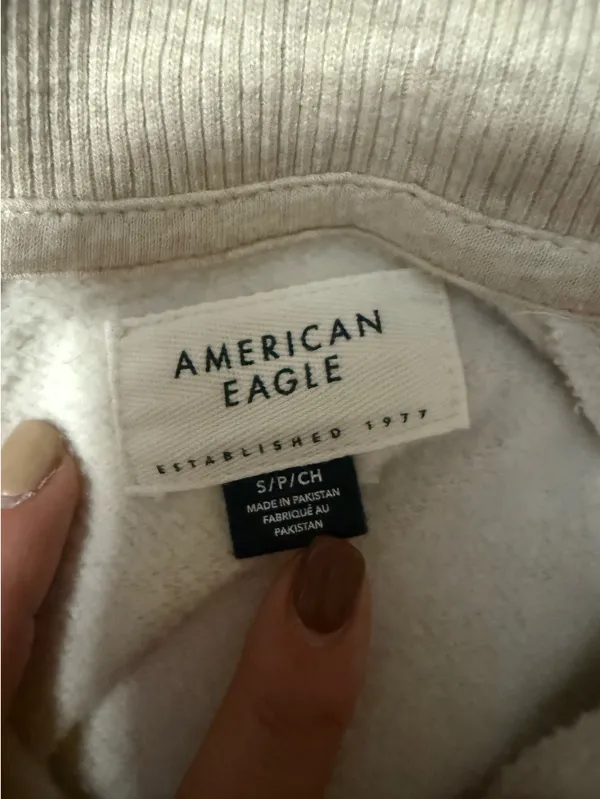 American Eagle long sleeve quarter button sweater - Image 2