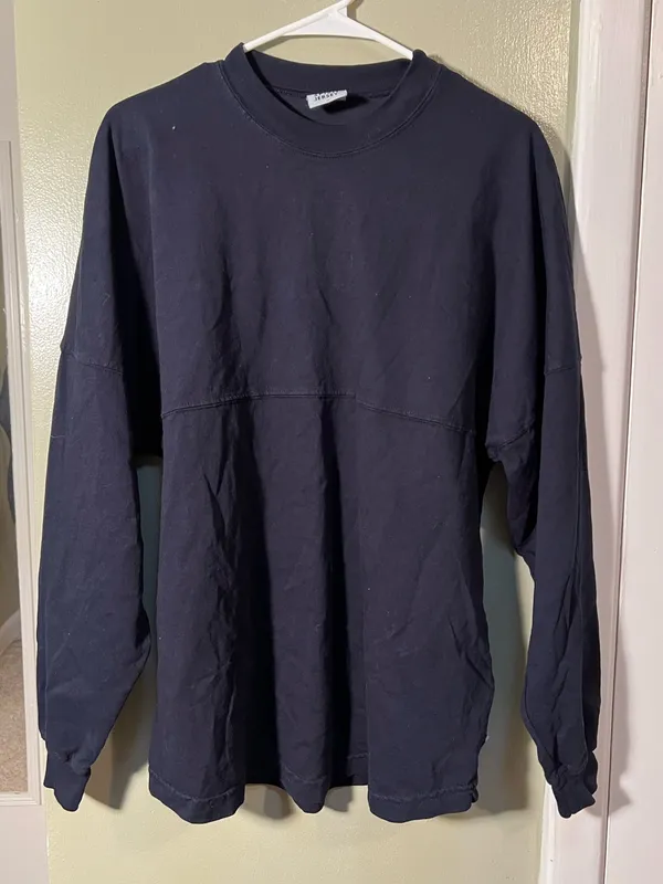 Spirit Jersey Unisex Size Medium Long Sleeve T-Shirt Navy Blue Orange Denver CO - Image 3