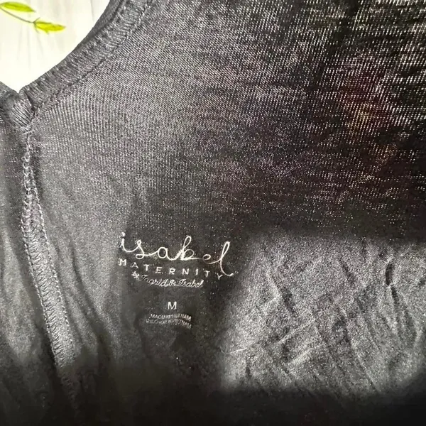 T235. Black Isabel Maternity tank top Size M - Image 2