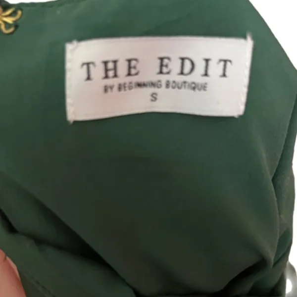 THE EDIT beginning boutique green satin Manhattan slip dress S EVENING EVENT - Image 9