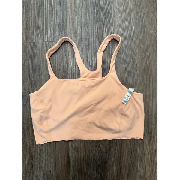 FP Movement Free‎ People Peach Square Neck Racerback Sports Bra Womens Small - Image 3