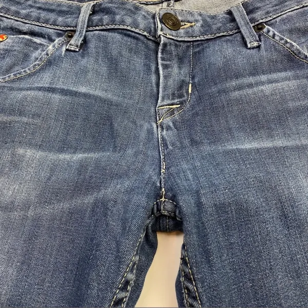 Hudson Flap Pocket Medium Wash Stretch Straight Leg Jean Womens Size‎ 26 HEMMED - Image 4