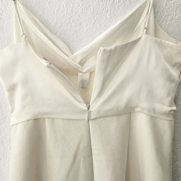 NEW Cinq à Sept Cara Tie Waist Mini Dress Size 4 Ivory‎ Bridal Satin - Image 7