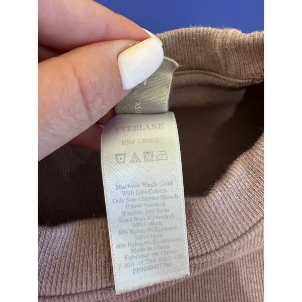 Everlane Ribbed Short Sleeve Tee Women XS Crew Neck Cotton Casual Minimalist - Image 7