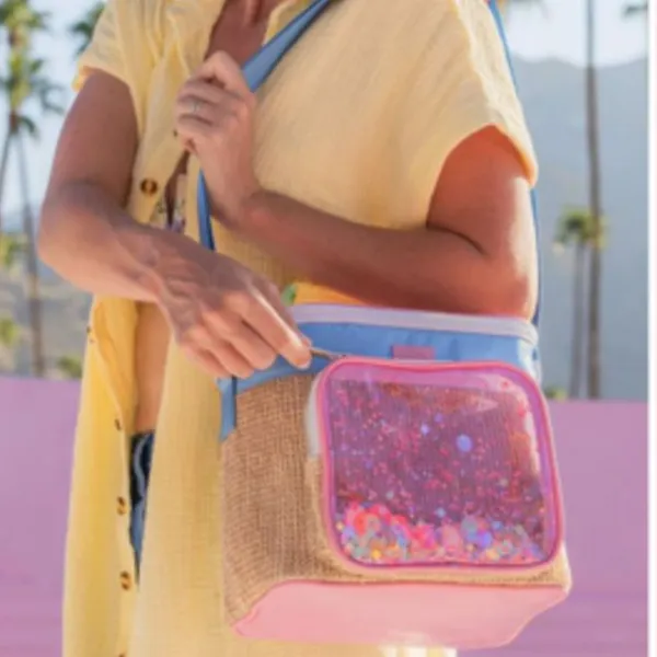 Packed Party Bring On the Confetti Insulated Cooler Bag NWT Pink Glitter - Image 6