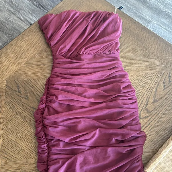 House of CB SAPPHIRE WINE GATHERED MAXI DRESS, Size Small, $239 - Image 13