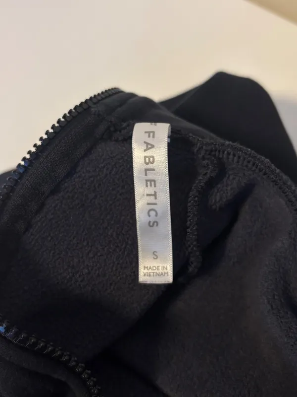 Fabletics Active Workout Quarter Zip Lightweight Sweater Jacket Black Womens S - Image 3
