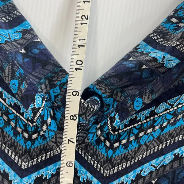 Alo Yoga Women's Blue Gray Geometric Print High Rise Leggings Size XS Yoga Gym - Image 5