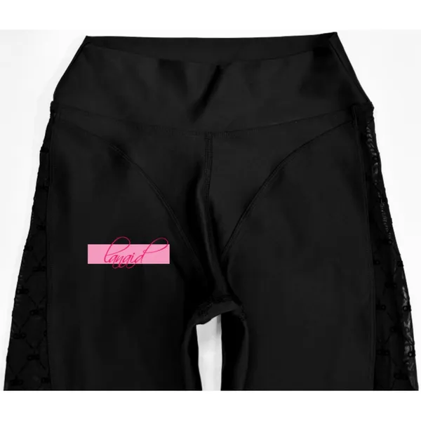Alo Airlift Mesh High-Waist Celeste Capri Black Sheer Cut-Outs Cutouts Hi-Rise - Image 9