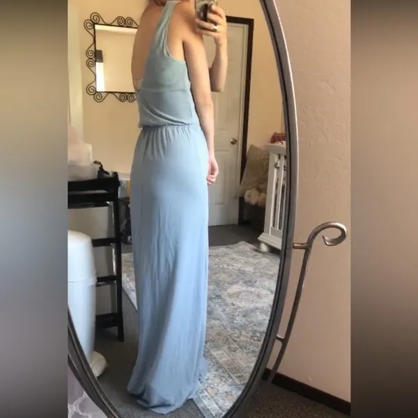 NWT Show Me Your Mumu Kendall steel blue maxi dress SMALL - Image 5