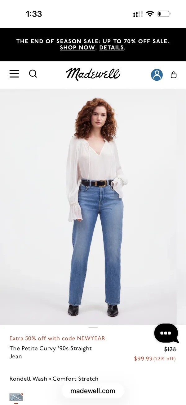 Madewell Jeans Curvy 90s Straight Petite - Image 4