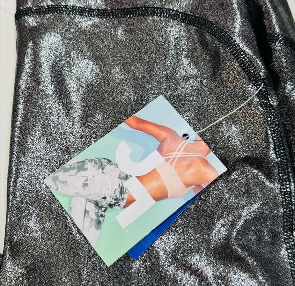 JoyLab Shiny Metallic Gunmetal Leggings - Image 9