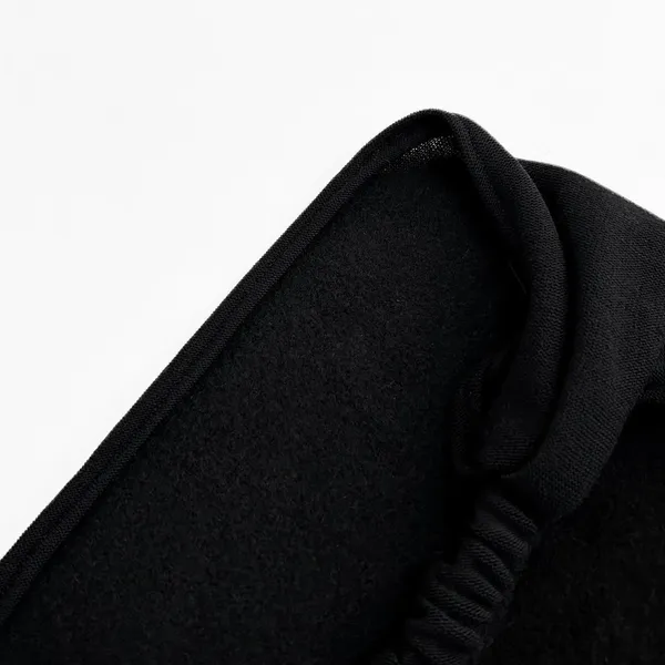 Black Wide Headband - French Terry and Faux Cashmere, Soft Fabric, Hair Scarf, Bandanas, Wide Hairbands - Womens Hair Accessories, Hair Wrap - Image 3