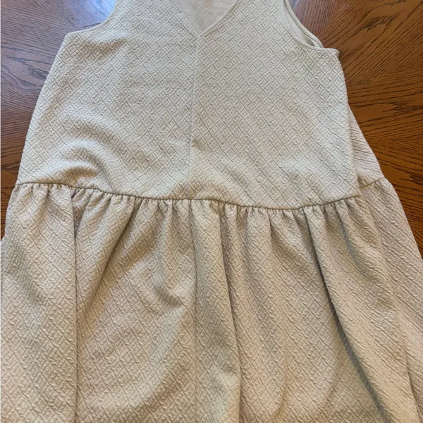 Free People Tank Sleeveless Dress‎ with Ruffle Light Grey L - Image 5