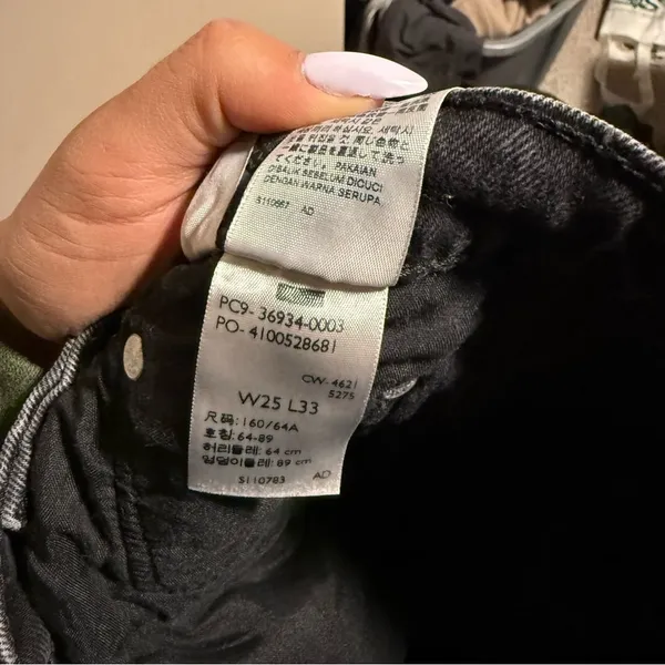 Levi's Ribcage Bootcut High Rise Jeans in Black Lake- Size 25 - Image 8