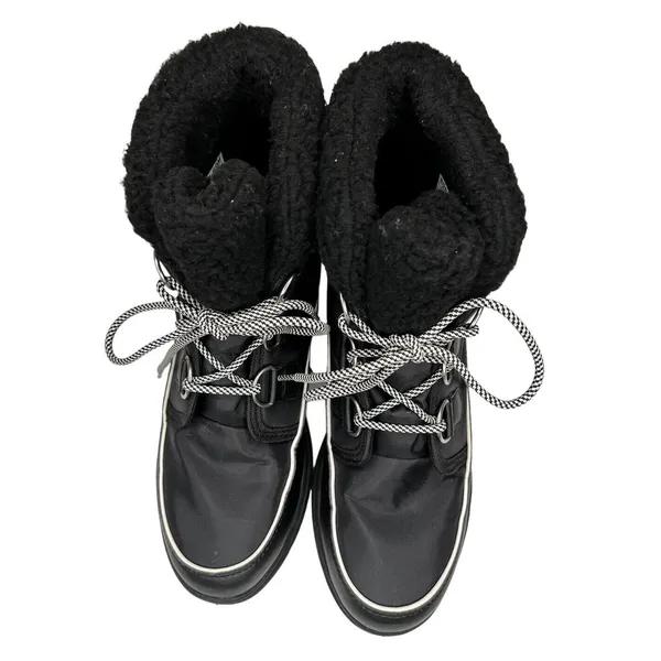 SOREL Explorer Carnival Boots Black/Sea Salt Women’s Size‎ 10 - Image 4