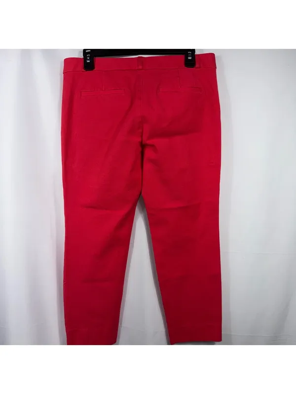 Banana Republic Sloan Fit Red Crop Pants Size 10 - Image 5