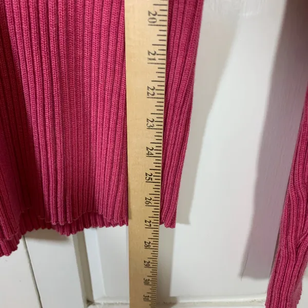 LL Bean Pink 100% Merino Wool Ribbed Turtleneck Sweater XL Regular 0RH25 Preppy - Image 6
