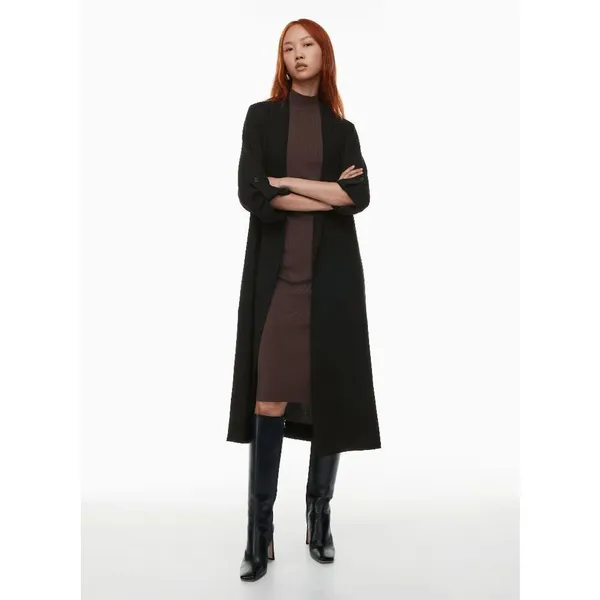 Babaton Aritzia Black Khalo Robe Trench Jacket Overpiece XXS - Image 11