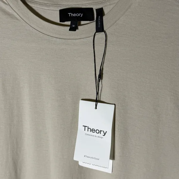 NWT Theory Shirt‎ Tail Tank Top Sand Sleeveless Crewneck Size M - Image 6