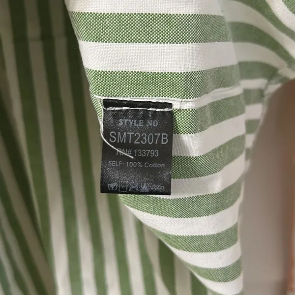 POL Stripe Color block Button Up Distressed Cut Out Shoulder Shirt(Size Medium) - Image 5