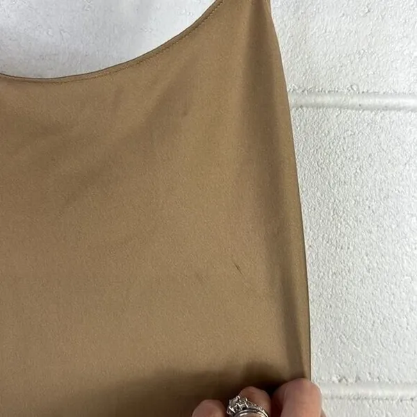 NWT sz 00 xs J. Crew Gwyneth slip dress in luster charmeuse Camel BV496 xs - Image 4