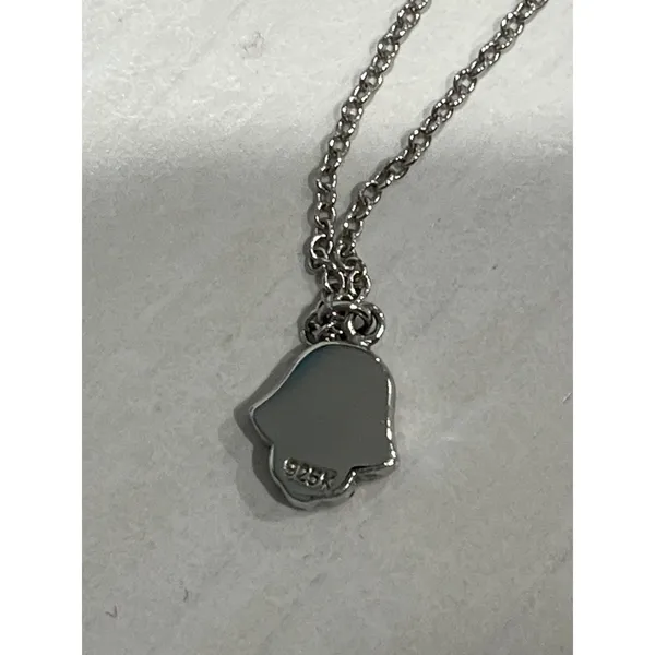 Sterling Silver 925 Amulet Hamsa Hand CZ Pendant‎ Necklace Charm Minimalist - Image 5