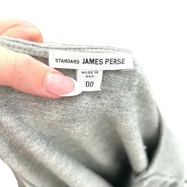 James Perse‎ Gray Button Neckline Long Sleeve T-Shirt Size 00 / XXS - Image 6