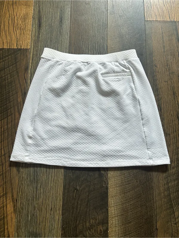 Tail White A-Line Textured Athletic Skirt Athleisure Sporty Skort Tennis Golf - Image 3