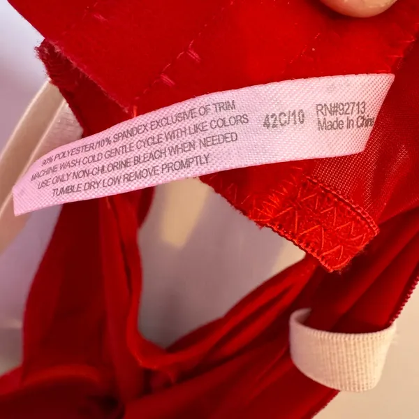 Native Intimates Red Lace Bustier Camisole Bra Top Lingerie 42C - Image 8