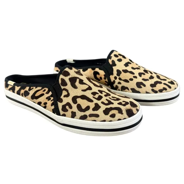 Keds for Kate Spade Slip On Shoes Size 7.5 Mules Leopard Print Sneakers - Image 2