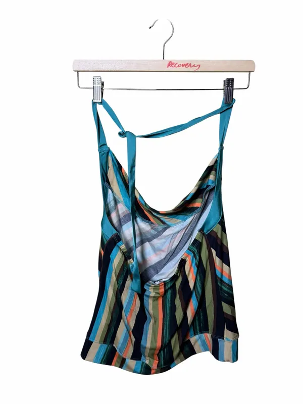 Maeve Anthropologie Striped Cowl Neck Halter Top Y2K Inspired Size Small - Image 7