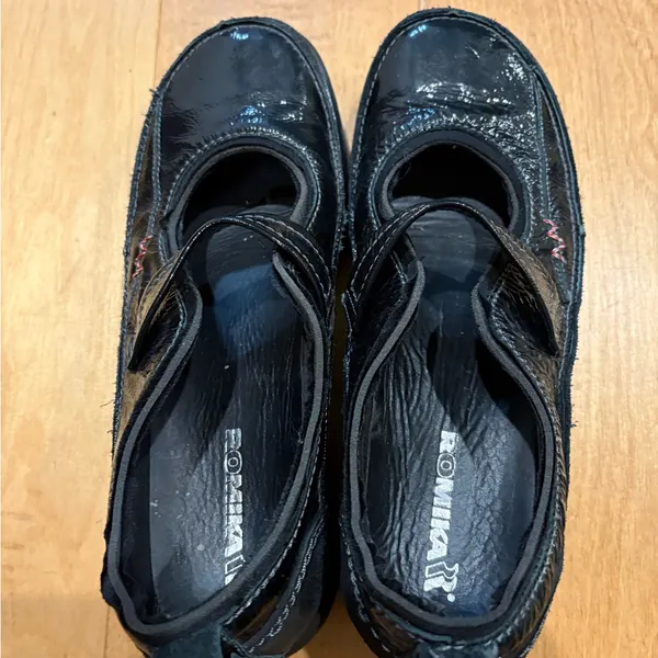 Romika patent leather comfort Mary Jane shoes black sz 40 9 - Image 6