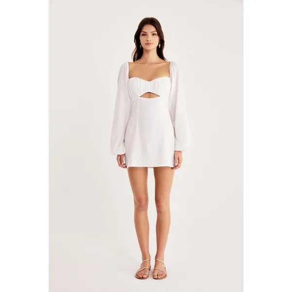 RUMER CAMILLE MINI DRESS SIZE LARGE‎ White - Image 3
