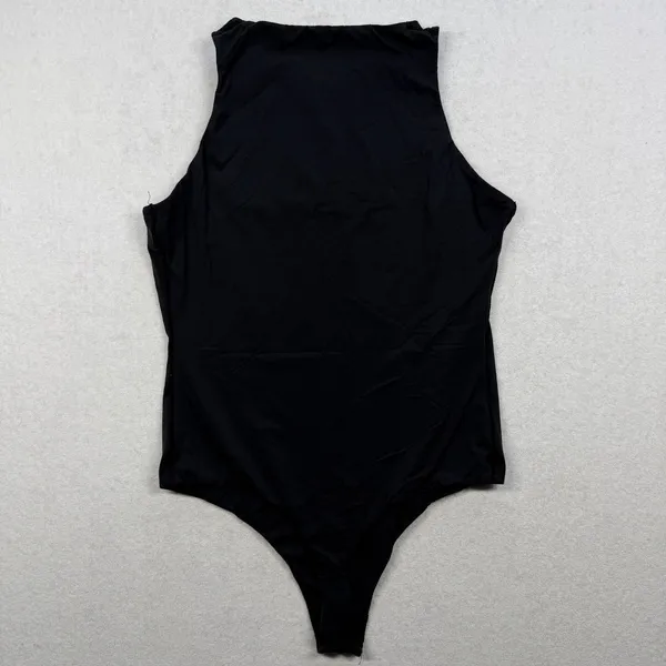 SKIMS Fits Everybody High Neck Bodysuit Black Onyx Sleeveless Thong Small/Medium - Image 2