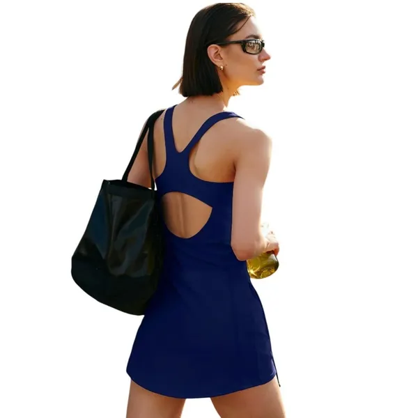 NWT Navy Tennis Dress with Built-In Shorts Activewear Athletic Outfit XS - Image 4