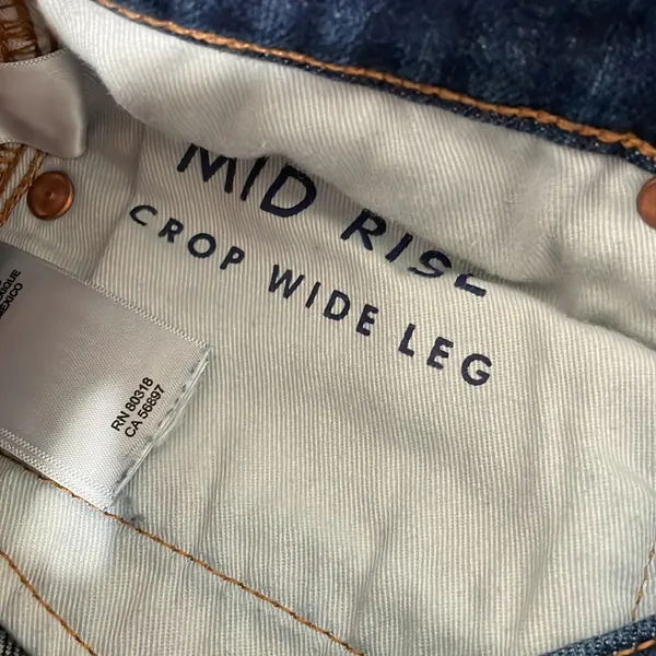 Lucky Brand Mid Rise Crop Wide Leg Jeans - Image 2